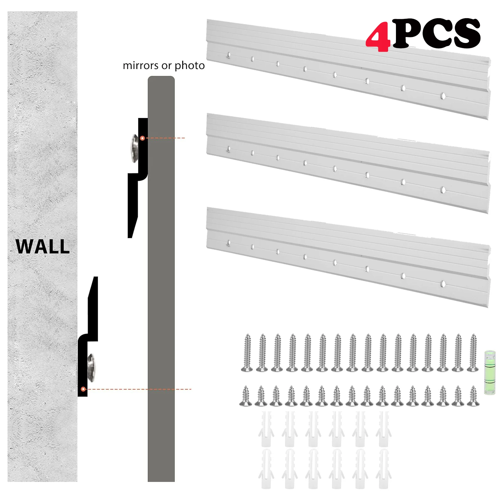 Woodworking French Cleat - フレンチクリートハンガー 18インチ Zクリップ ミラー吊り下げ金具 ホワイトボード、ヘッドボード、壁掛けブラケット、写真ハンガー 壁用