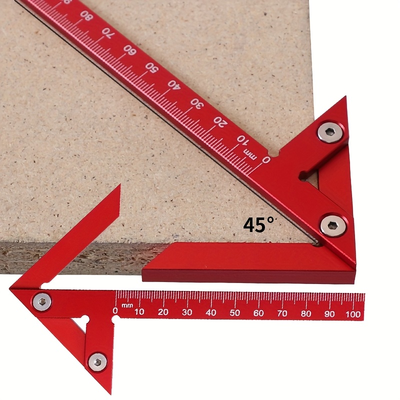Woodworking Ruler - センターファインダーラインゲージ 45/90度角度マーキングルーラー、木工用スクエアセンタースクライブ、大工用測定スクライブツール