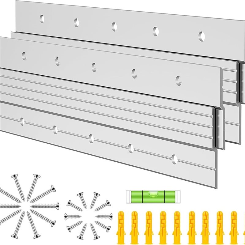Woodworking French Cleat - 80ポンド耐荷重ヘビーデューティーフレンチクリートピクチャーハンガーインターロッキングZバーカップルクリップ（気泡水準器付き）ヘビーデューティーピクチャーハンガー