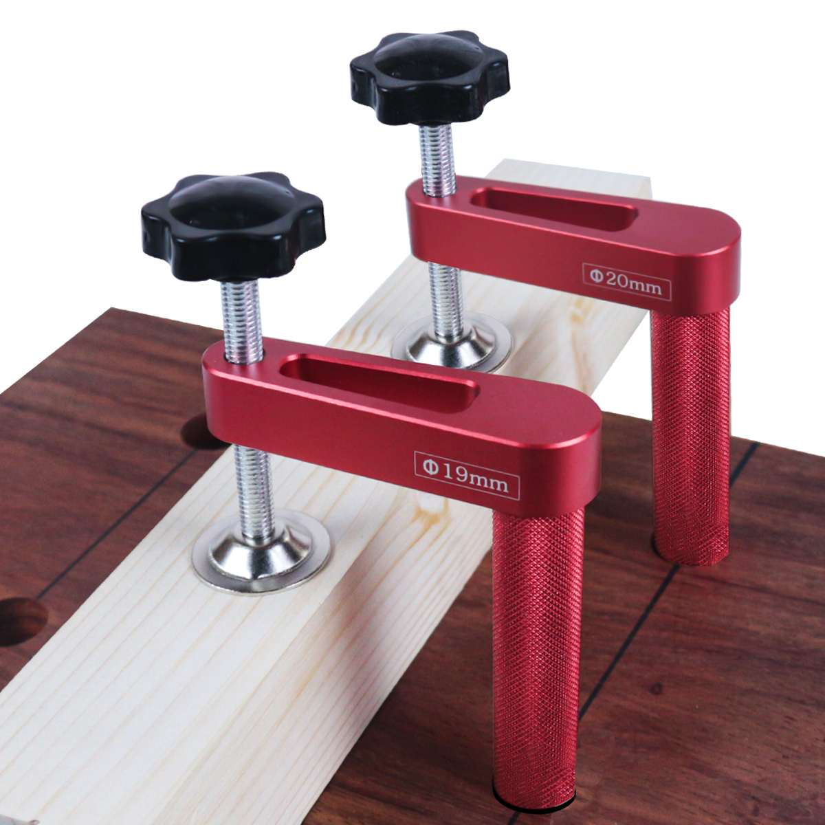 Woodworking Kumiko - 木工ベンチ,木彫りクリップ,アルミニウム合金犬穴クランプ,19mm, 20mm, 3インチ,4インチ,0.79インチ,1個