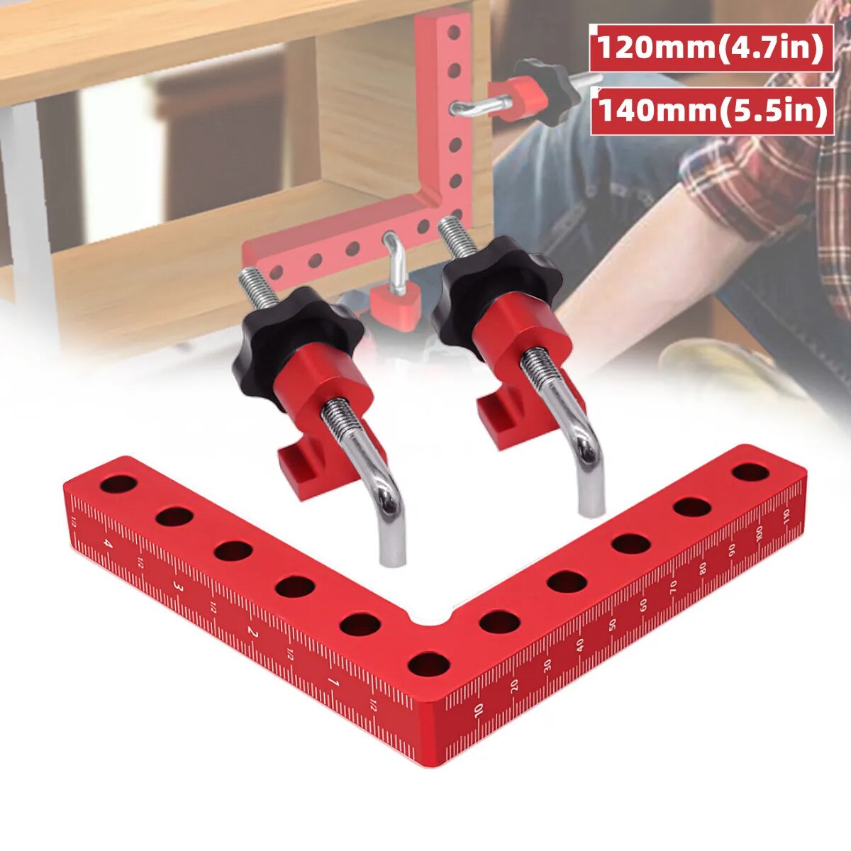 Woodworking Z Clips - 1 セット 90 度位置決め正方形直角クランプ - アルミニウム合金固定クリップ木工コーナークランプ正方形ツール