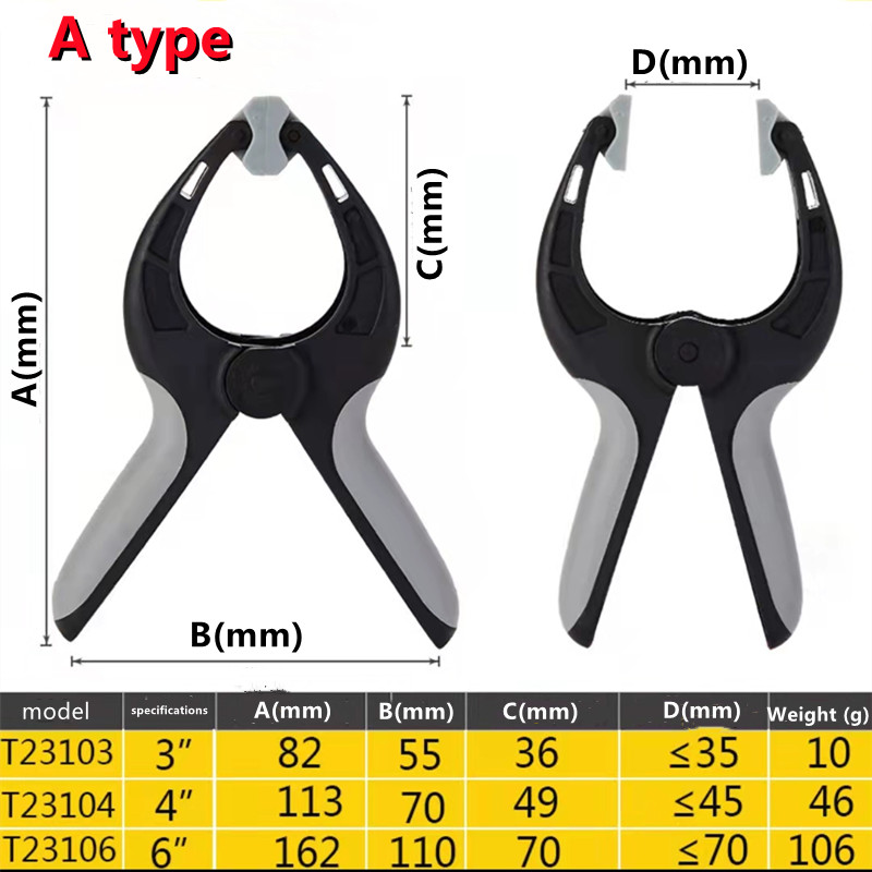 Woodworking Z Clips - 木工、スプリングクランプ、大工ツール、DIY木工ツール用のナイロンクリップ、3 
