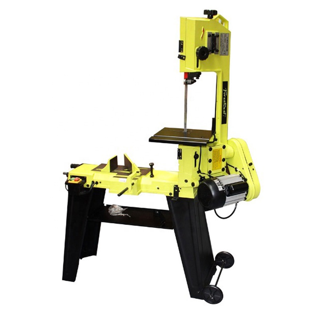 Woodworking Saw - 4.5インチ金属切断バンドソー、スタンド付き、550W電動V&Hメタルバンドソー、木工切断機、3段階速度調整