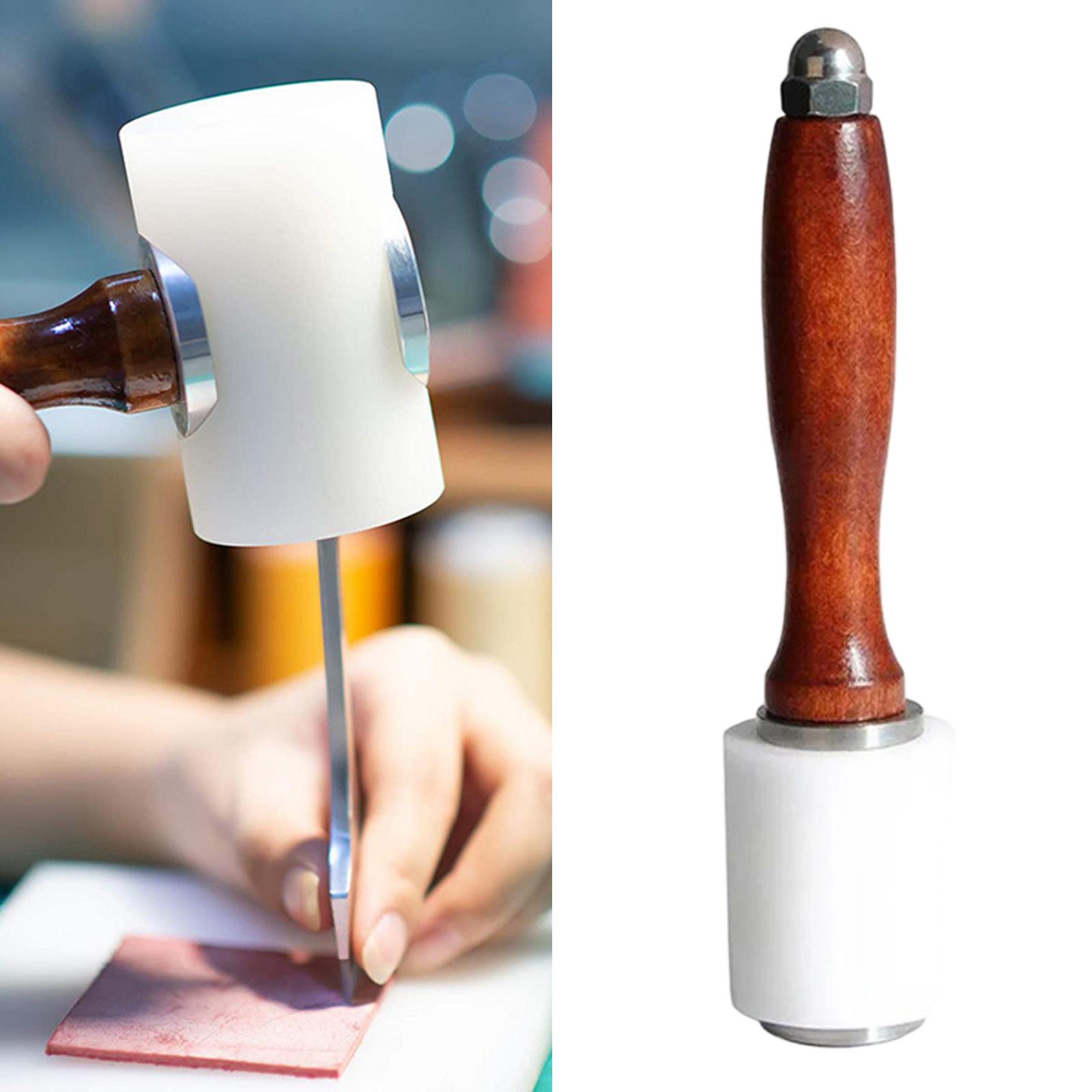 Wooden Mallet Carving - レザークラフトハンマー用品 プロ仕様のDIYレザーパターンテンプレートと修理セット用マレット