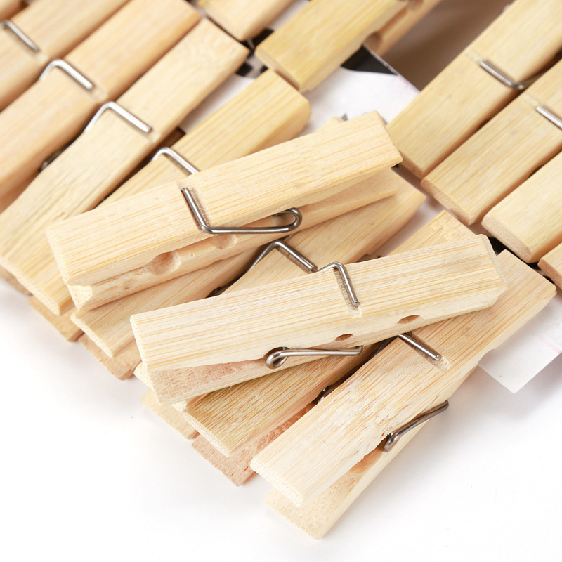 天然竹防風服ペグ、木製ソックス、ベッドシーツピン、洗濯ばさみ - Woodworking Z Clips のレビューと価格