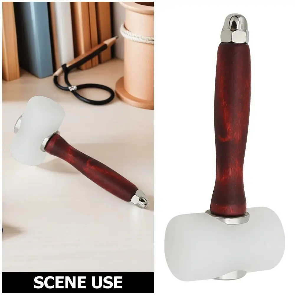 マレット木製ハンドルナイロンハンマー革工芸用ソリッドアートレ - Wooden Mallet Carving のレビューと価格