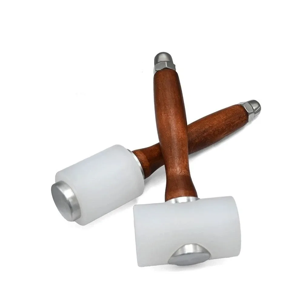 マレット木製ハンドルナイロンハンマー革工芸用ソリッドアートレ - Wooden Mallet Carving のレビューと価格