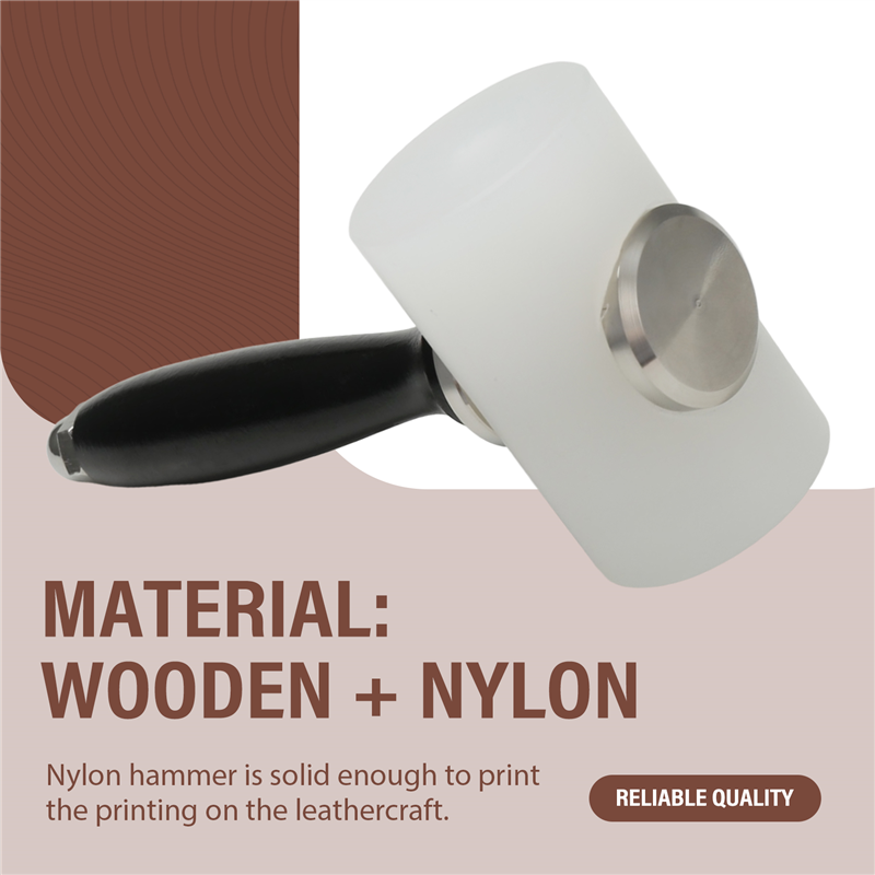 AT63-革細工用革工芸品彫刻ハンマーナイロンマレット木製ハ - Wooden Mallet Carving のレビューと価格