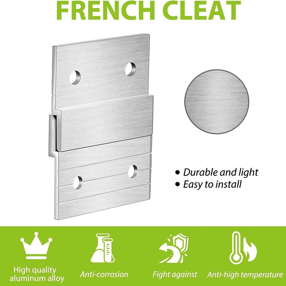 アルミ合金製フレンチクリート壁掛けブラケット、頑丈な吊り下げ - Woodworking French Cleat のレビューと価格