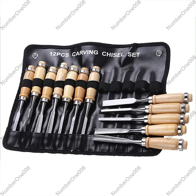12個入り木彫り工具セット、木製ハンドル付きプロ用木彫り鑿セ - Wood Chisel Set のレビューと価格