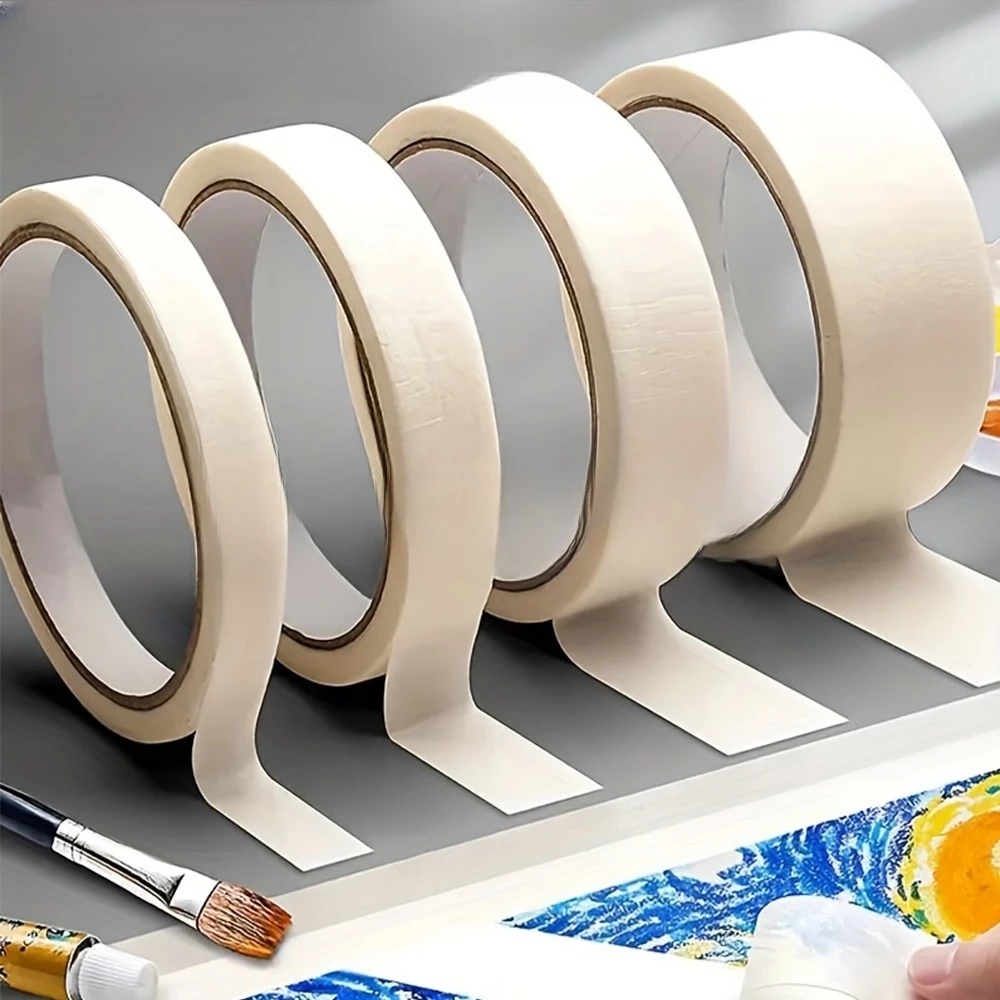 低粘度マスキングテープ白片面テープ粘着クレープ紙油絵スケッチ - Woodworking Mask のレビューと価格