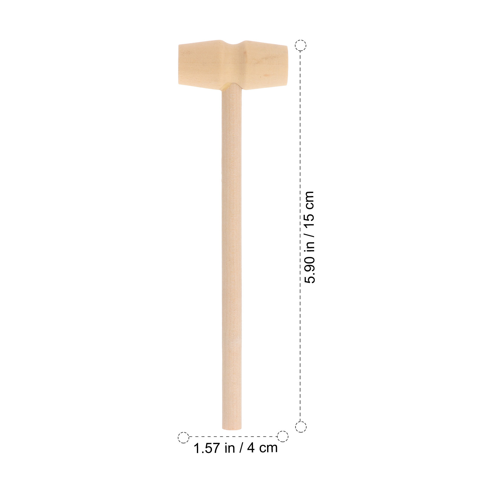 20個入り 子供用木製ミニマレット 未完成の無垢ハンマー 赤 - Wooden Mallet Carving のレビューと価格