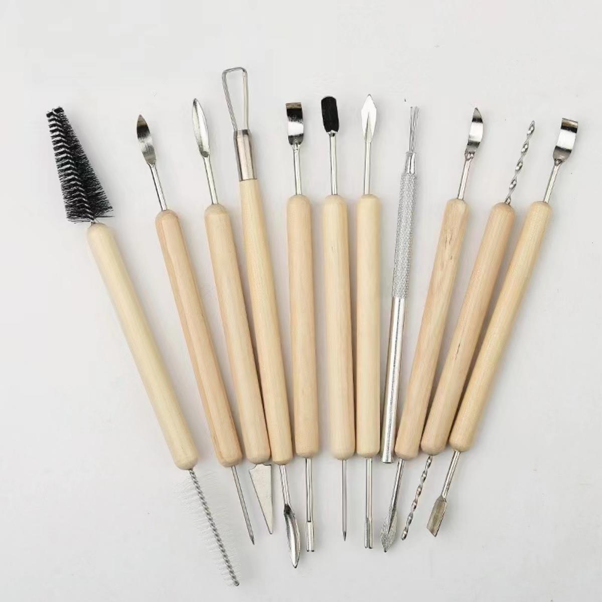 1セット陶器粘土彫刻モデリングツールセット両面セラミックポリ - Wood Chisel Set のレビューと価格