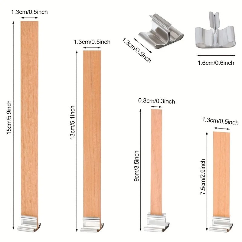 30 個の高品質木製キャンドル芯クリップベースクラフト籐パラ - Woodworking Z Clips のレビューと価格