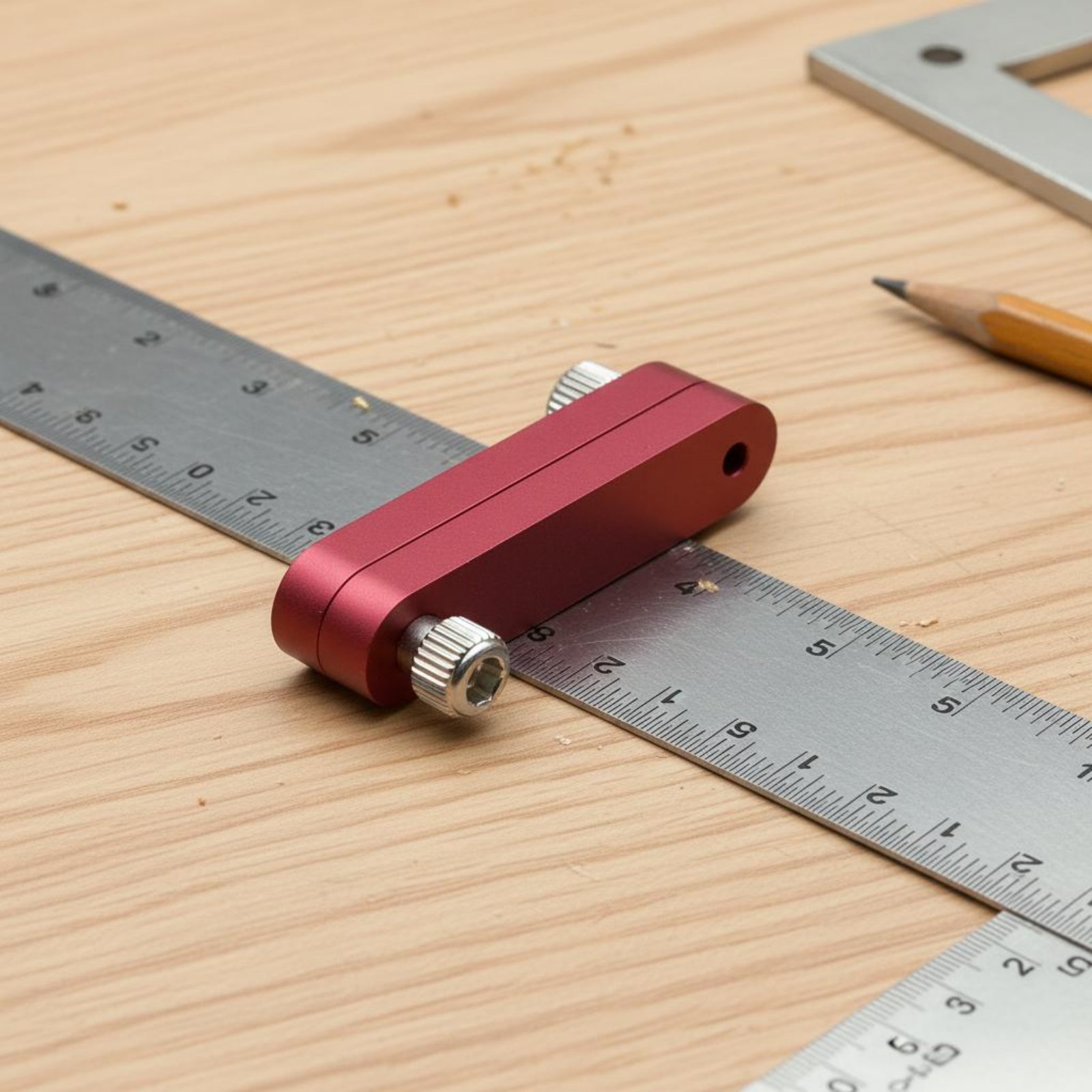 木工用定規ストッパー 調整可能な定規位置決めブロック 木工用 - Woodworking Ruler のレビューと価格