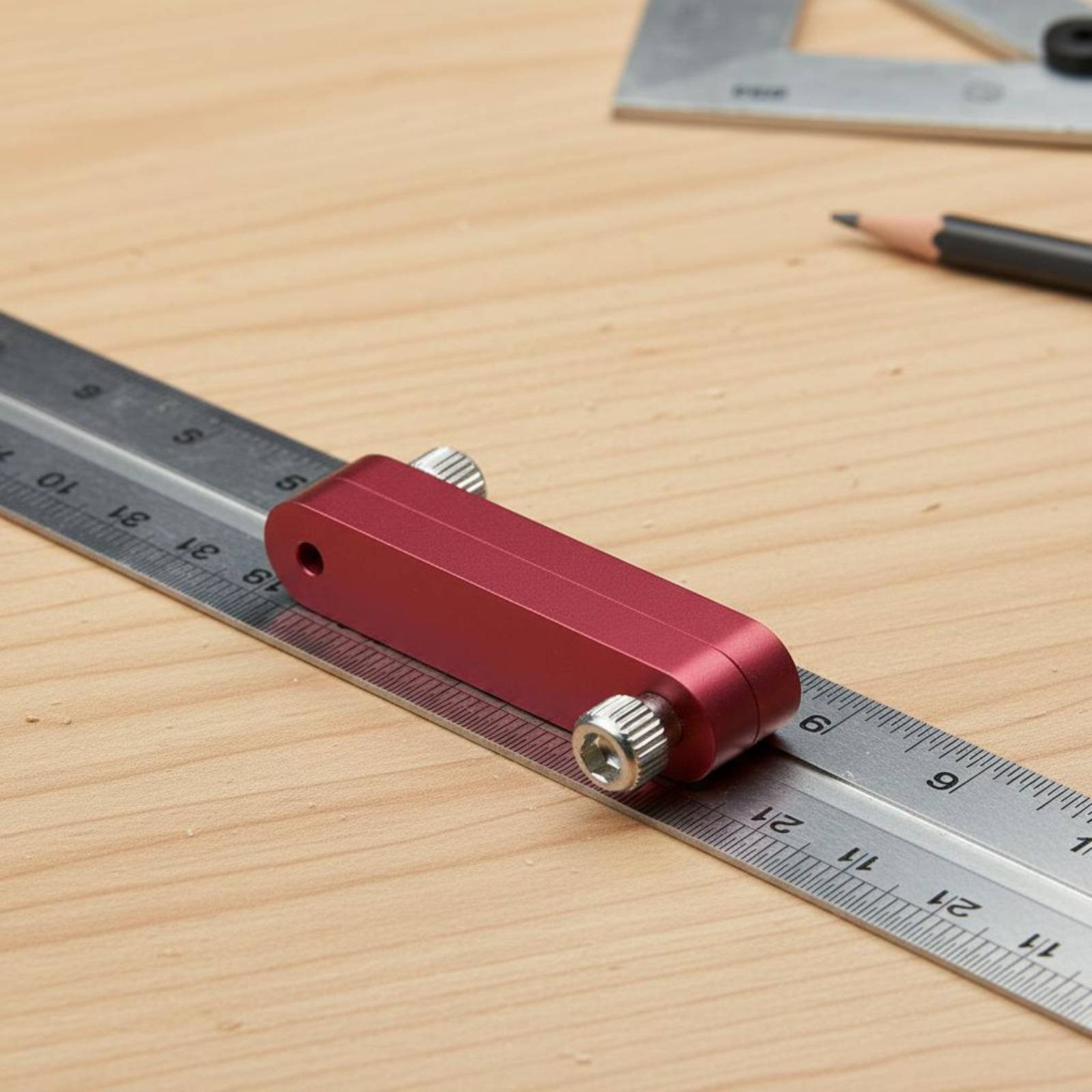 木工用定規ストッパー 調整可能な定規位置決めブロック 木工用 - Woodworking Ruler のレビューと価格