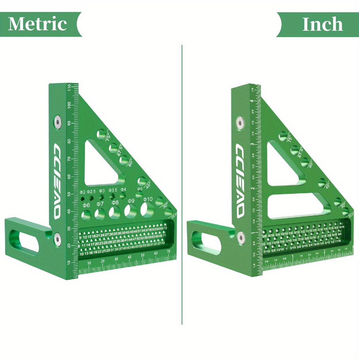 カーペンタースクエア 3D マルチ角度測定定規、穴位置高精度 - Woodworking Ruler のレビューと価格