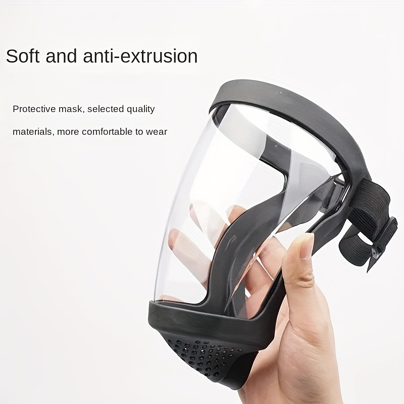 調節可能なバックル付きフルフェイス透明保護マスク - 作業中 - Woodworking Face Shield のレビューと価格