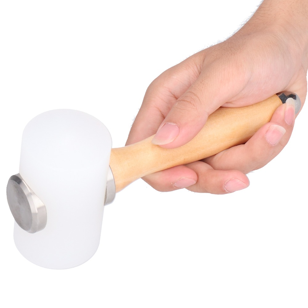 長さ19cm レザークラフトハンマー 異なる色のハンドル 木 - Wooden Mallet Carving のレビューと価格