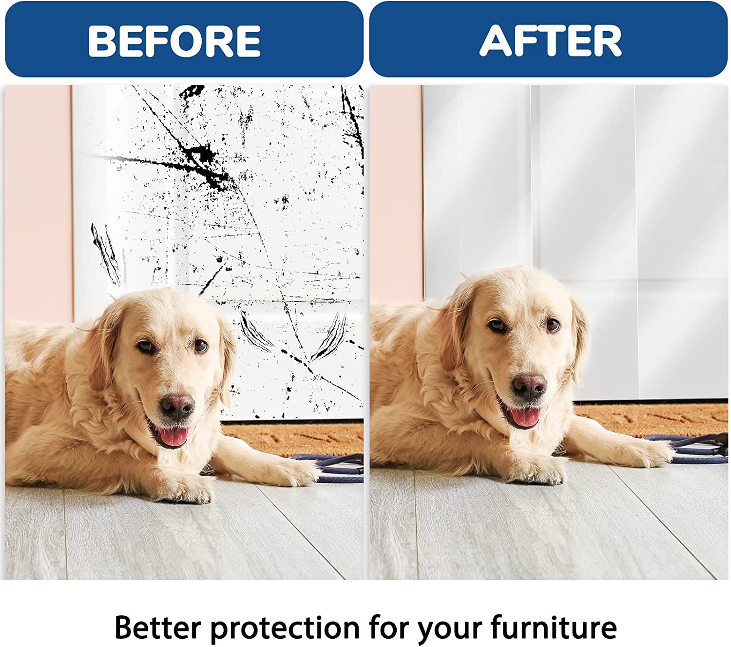 ドアプロテクター 家具や壁用の傷防止ガード、犬や猫の引っ掻き - Woodworking Face Shield のレビューと価格
