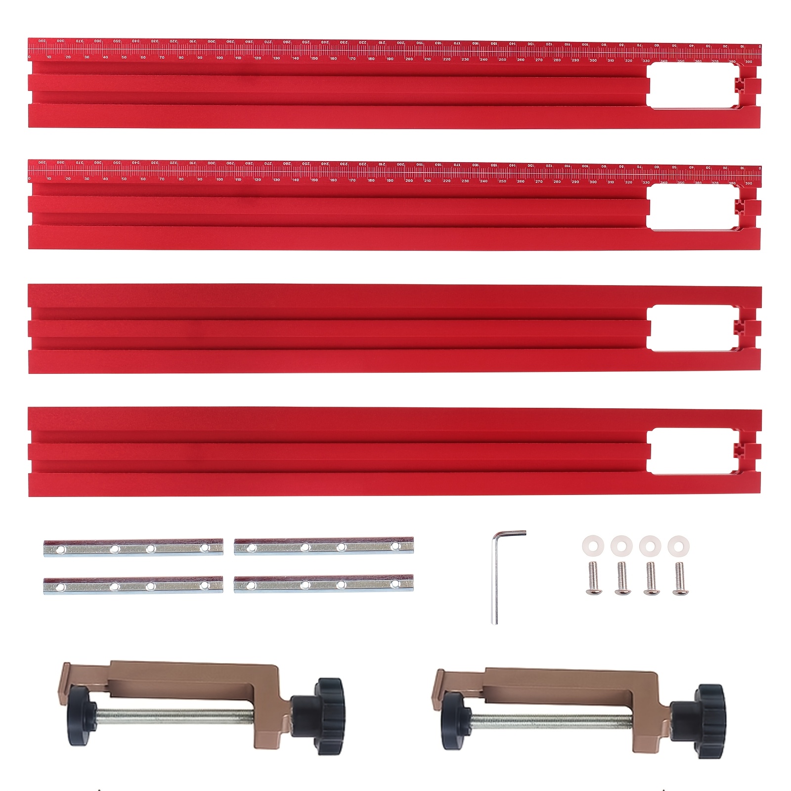 40cmトリミングミリング溝彫刻ガイドレール+2個のクリップ - Woodworking Z Clips のレビューと価格