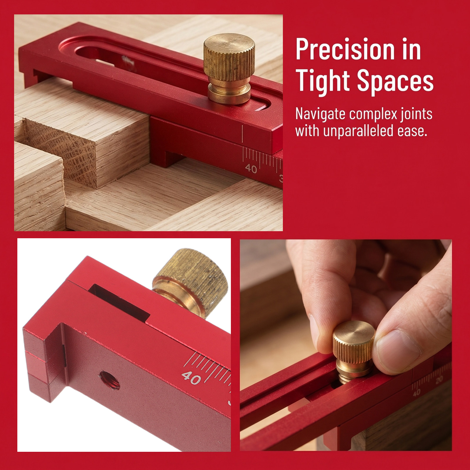 木工用測定定規 アルミ合金製モーティスゲージ 5-40mm  - Woodworking Ruler のレビューと価格