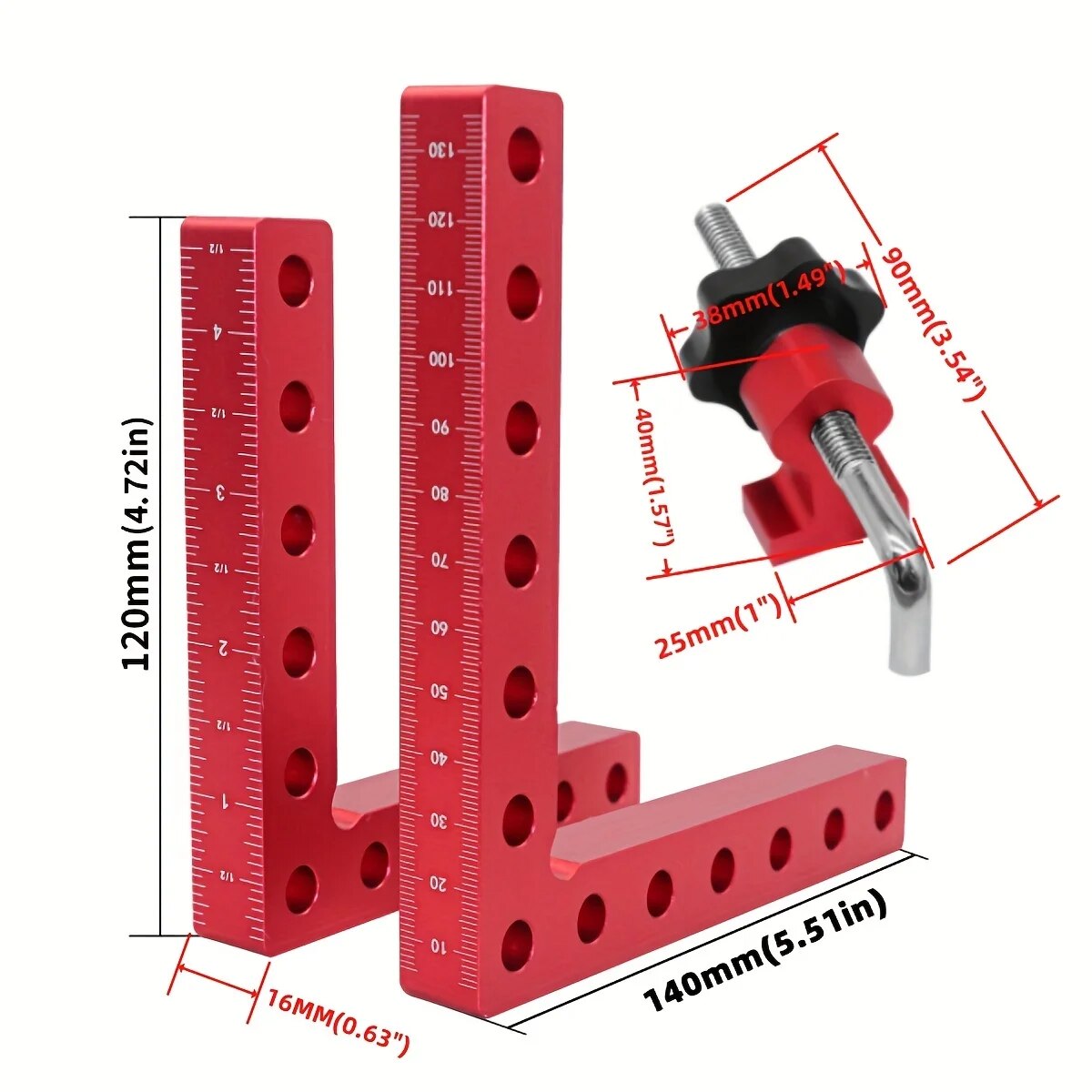 1 セット 90 度位置決め正方形直角クランプ - アルミニ - Woodworking Z Clips のレビューと価格