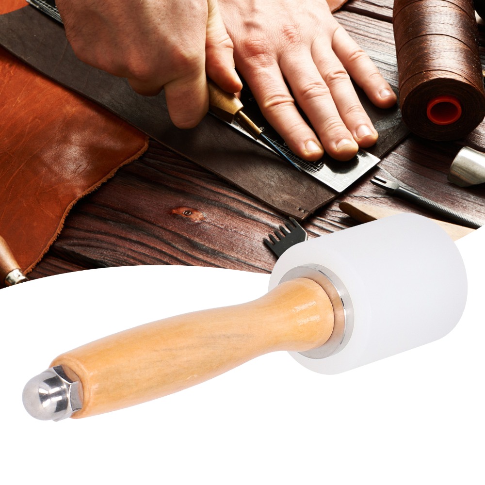 複数の素材を使用した革細工用ハンマー、様々な色、長さ21cm - Wooden Mallet Carving のレビューと価格