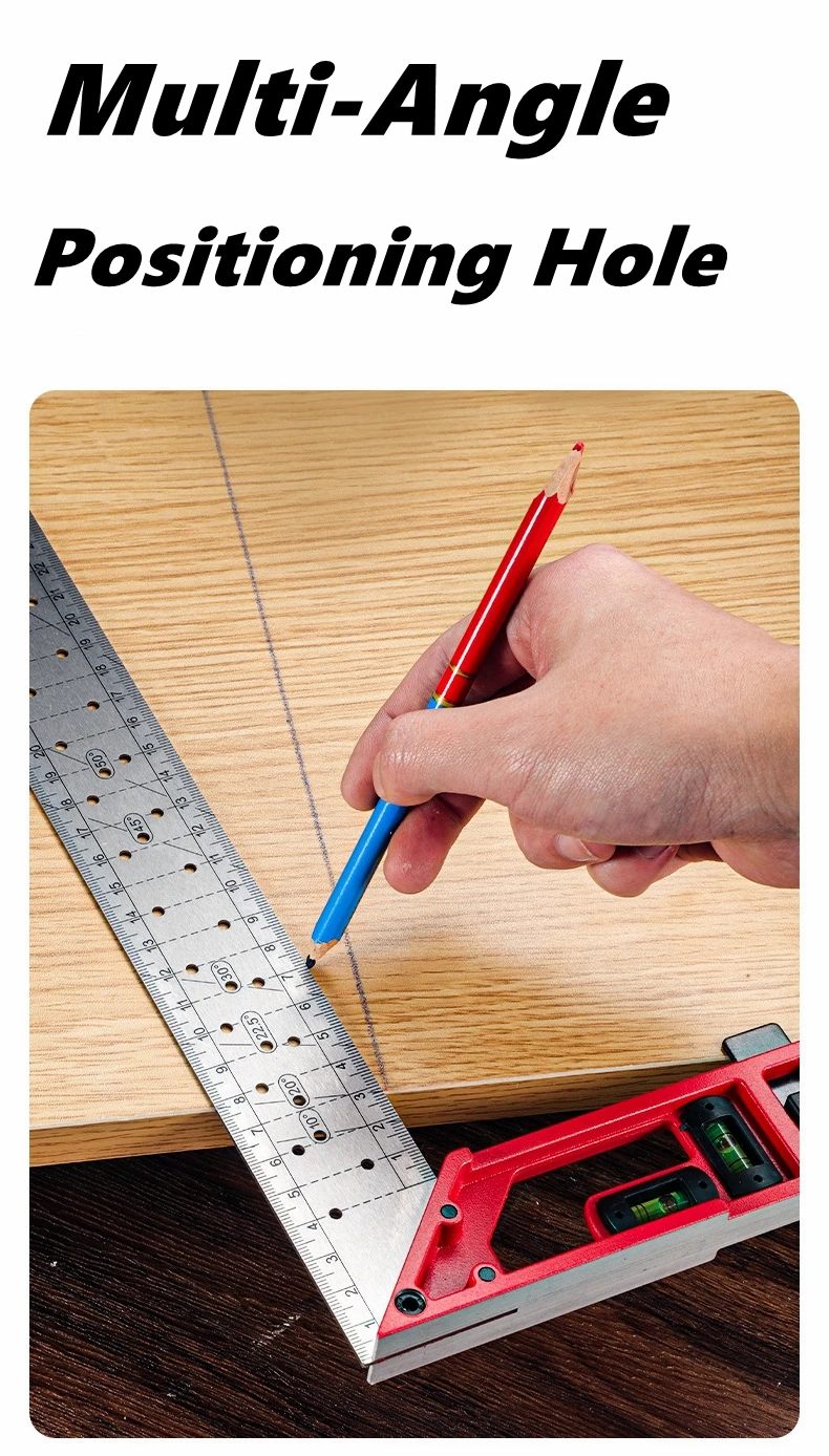 クイックポジショニング木工角度定規レベル金属大工直角定規ステ - Woodworking Multi Tool のレビューと価格