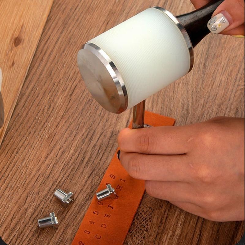 diyレザークラフトマレットロングハンドル縫製革cowhid - Wooden Mallet Carving のレビューと価格