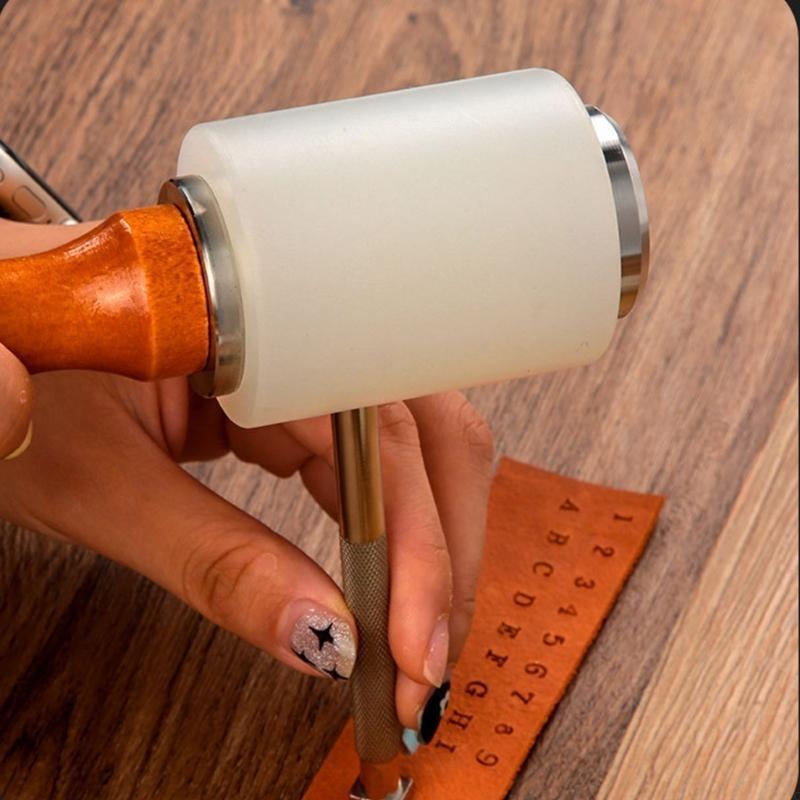 diyレザークラフトマレットロングハンドル縫製革cowhid - Wooden Mallet Carving のレビューと価格