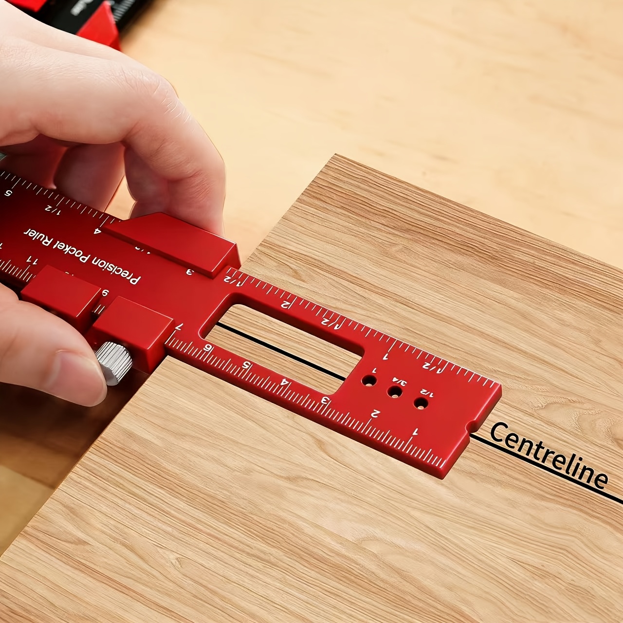 アルミニウム合金製木工用ポケット定規（スライダー付き）、四角 - Woodworking Ruler のレビューと価格