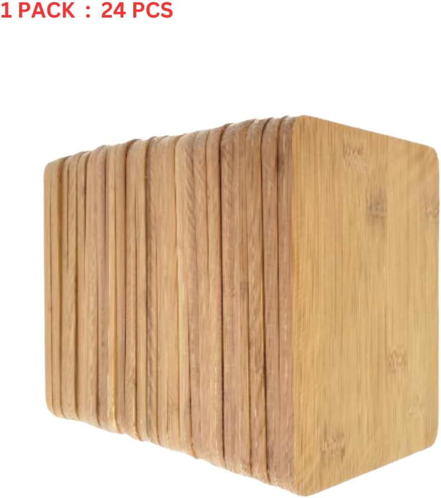 24枚セット、8インチ×6インチ、業務用無地竹製カッティング - Woodworking Boards のレビューと価格