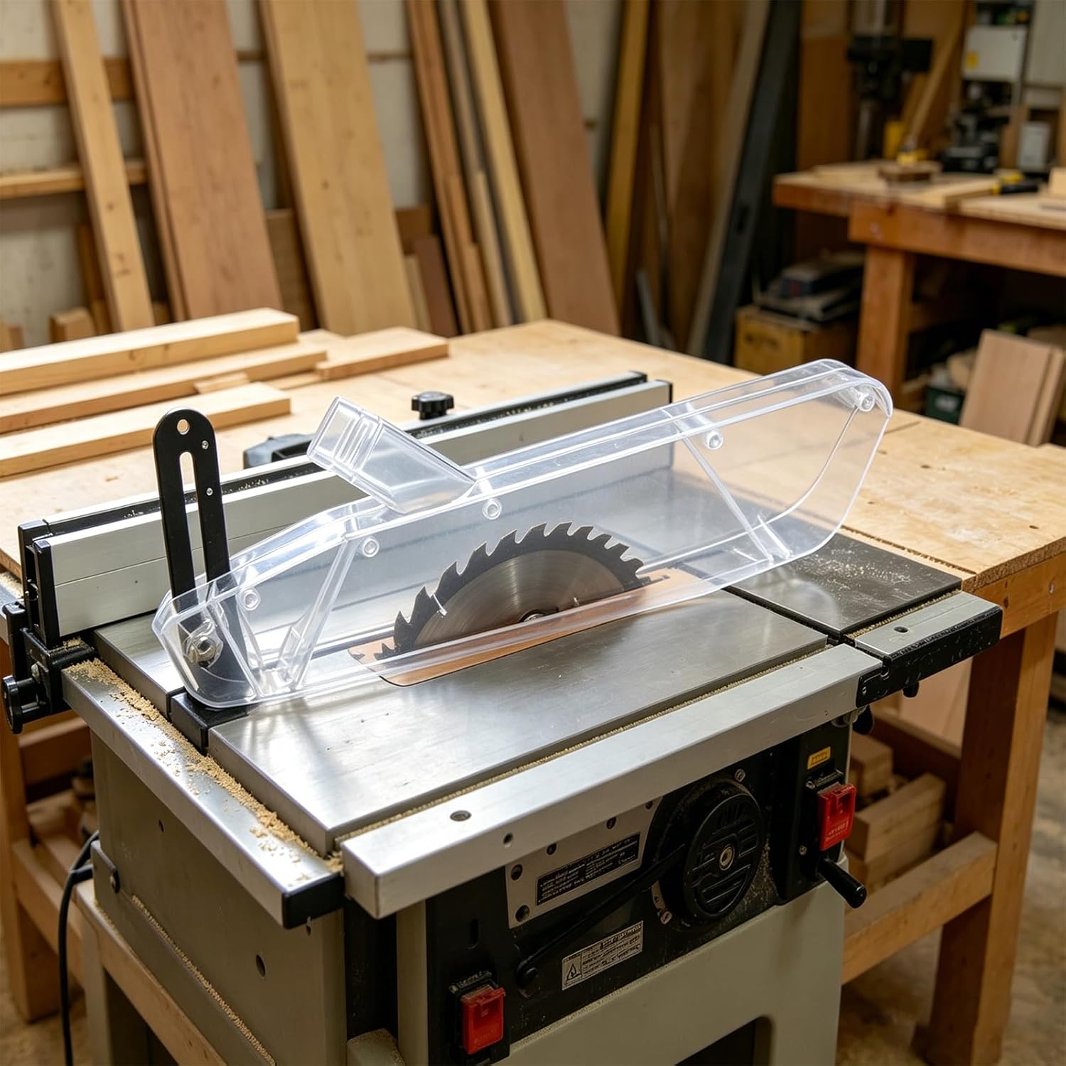4-12 インチ丸鋸刃ガード保護カバー防塵ケース透明プラスチ - Woodworking Face Shield のレビューと価格