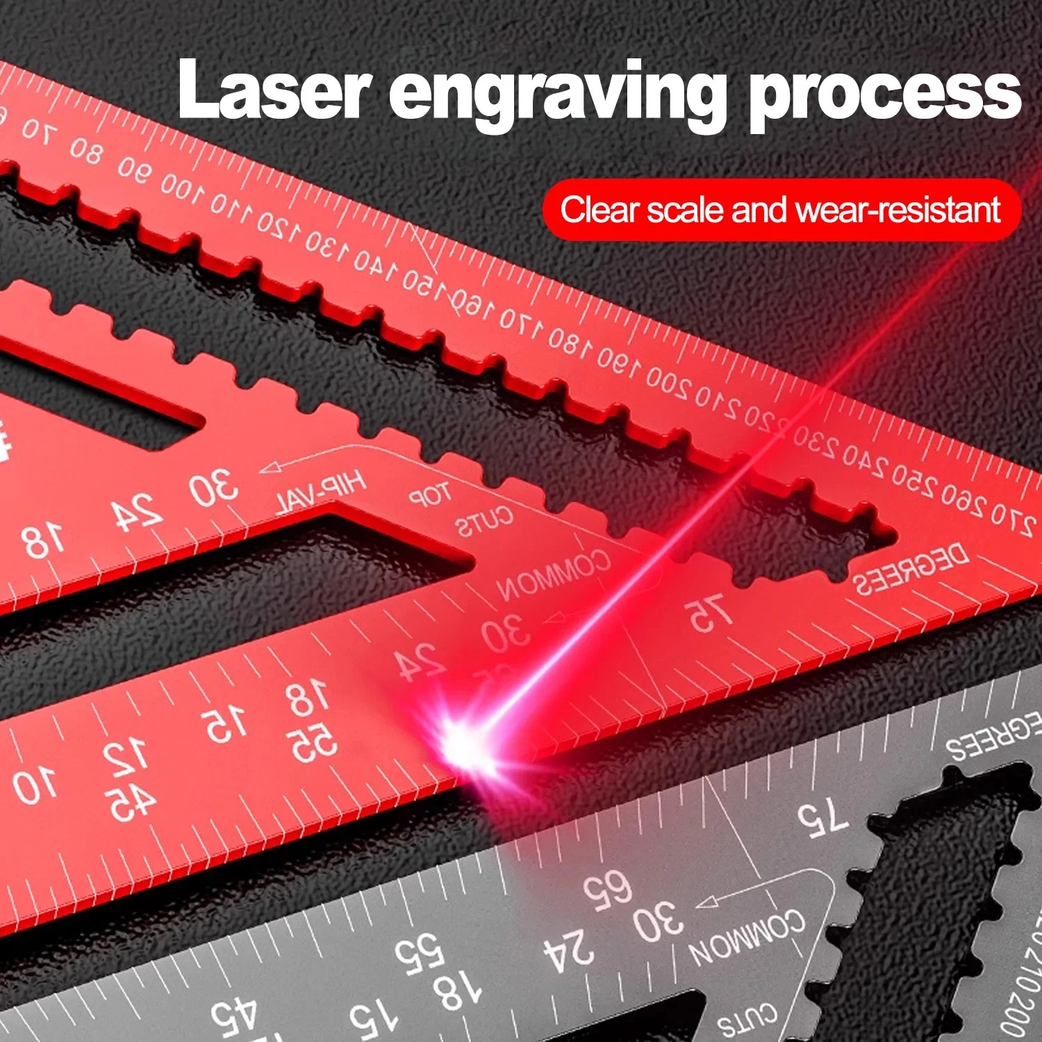 12 インチアルミ合金木工三角定規マルチ角度測定ツール精密レ - Woodworking Ruler のレビューと価格