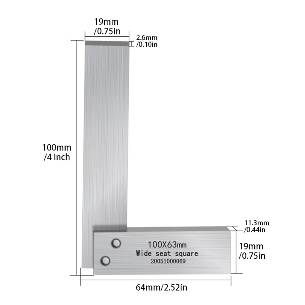 4インチ90度角度定規、高精度ワイドベース、直角定規、木工用 - Woodworking Ruler のレビューと価格
