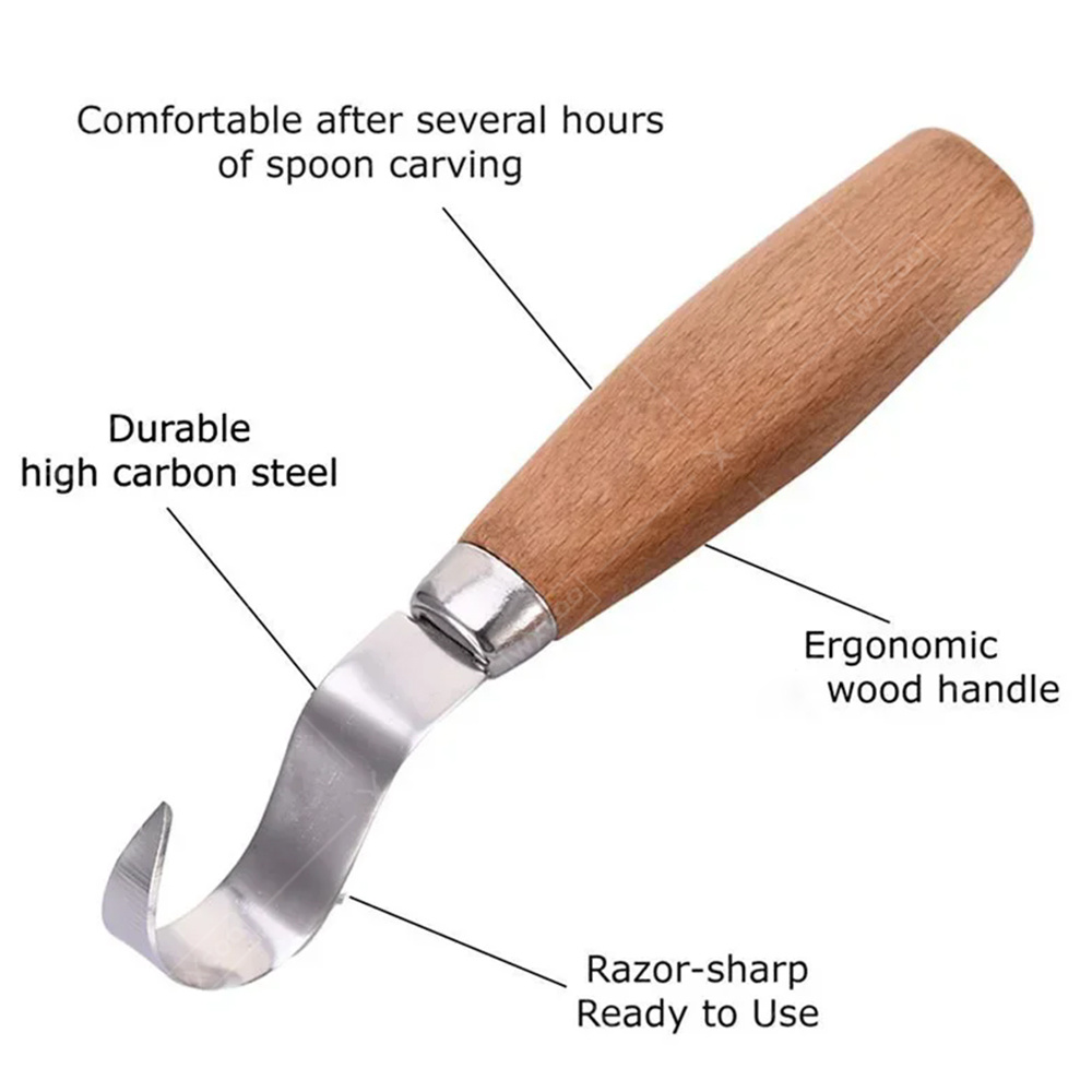 WXCOO 人間工学に基づいた木彫りフックチゼルナイフ 曲線 - Woodworking Man のレビューと価格