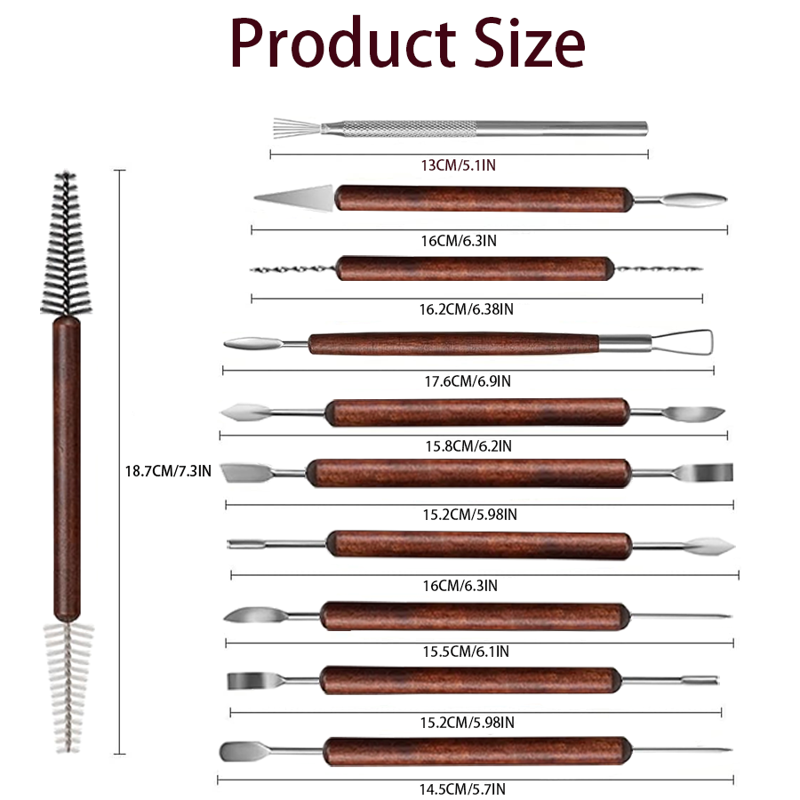 25/40個の陶器&粘土彫刻DIYツール、両面エアドライセラ - Wood Chisel Set のレビューと価格