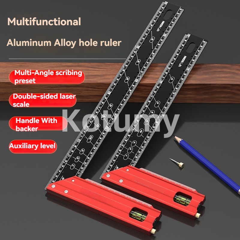 全アルミニウム合金製木工用角度定規、補助レベルとスケールサポ - Woodworking Multi Tool のレビューと価格