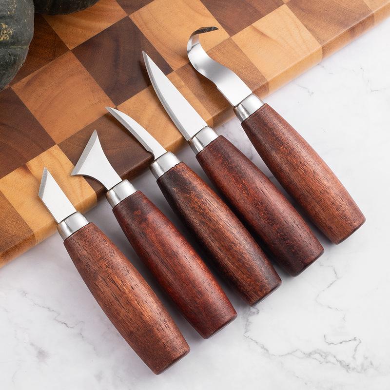 新しい 5 個のツール木彫り用チゼル木工カッターハンドツール - Wood Chisel Set のレビューと価格
