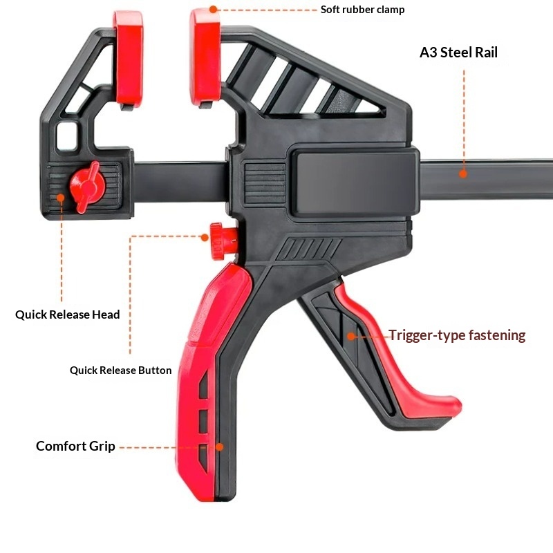 ヘビーデューティクイック F クランプ木工バークランプ片手ト - Woodworking Z Clips のレビューと価格