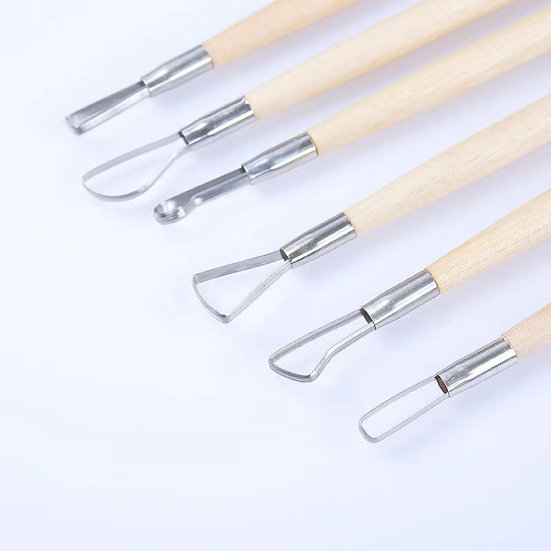 6 個木製ハンドルワックス陶器粘土彫刻彫刻ツール DIY 陶 - Wood Chisel Set のレビューと価格