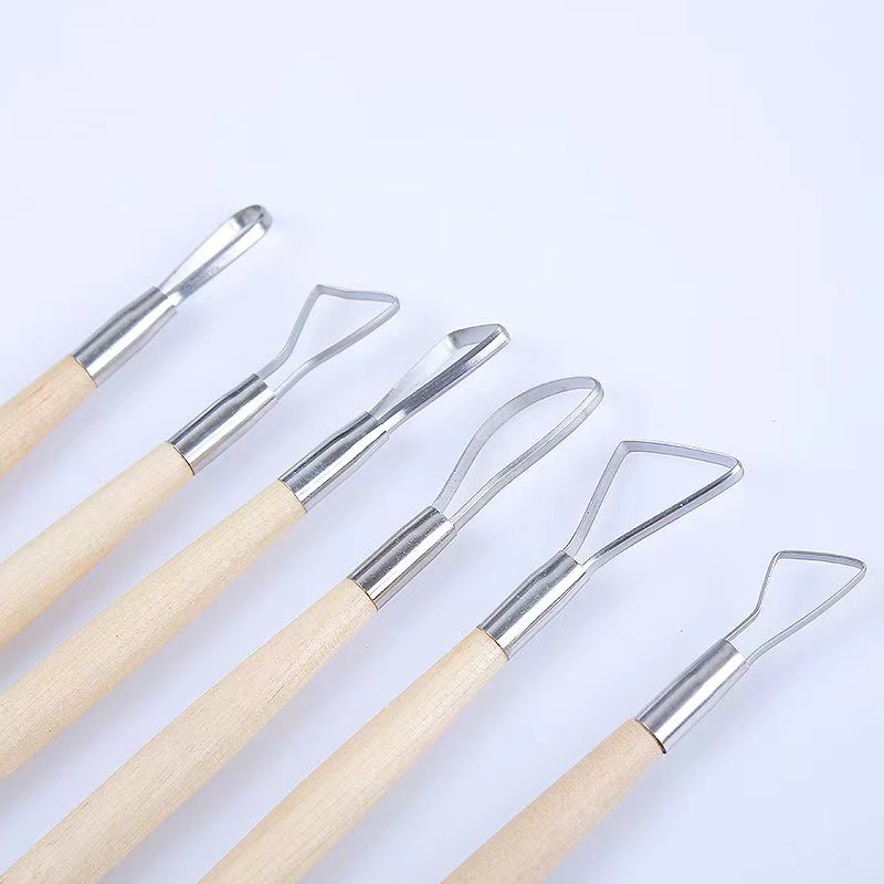 6 個木製ハンドルワックス陶器粘土彫刻彫刻ツール DIY 陶 - Wood Chisel Set のレビューと価格